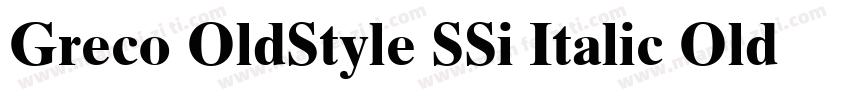 Greco OldStyle SSi Italic Old Style Figures字体转换